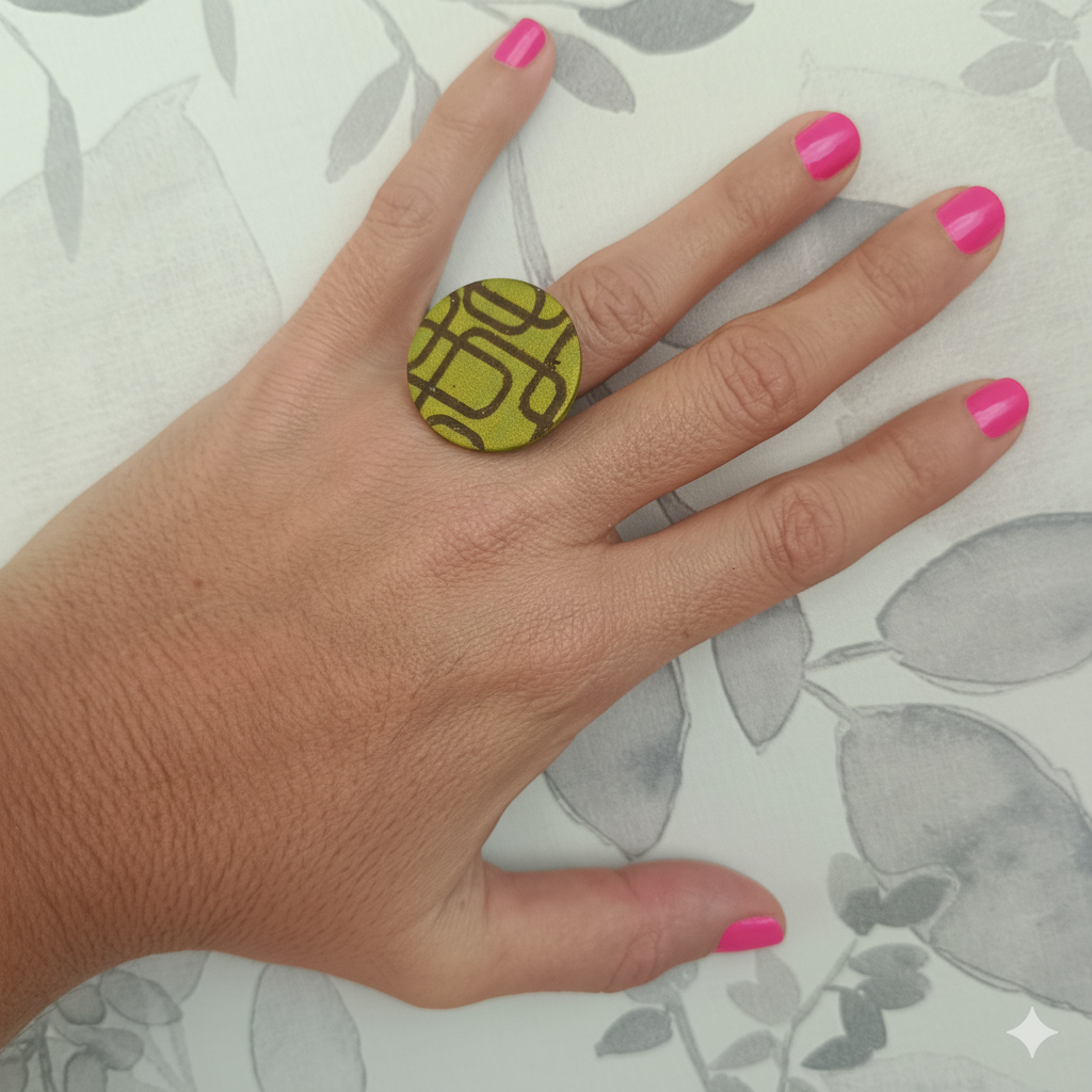 Anillo borobil txiki verde